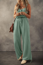 Load image into Gallery viewer, Drawstring Wide Strap Wide Leg Romper