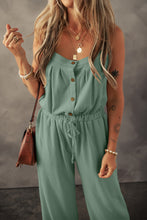 Load image into Gallery viewer, Drawstring Wide Strap Wide Leg Romper