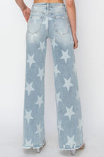 Load image into Gallery viewer, Stars Wide Leg Jeans-Full Size Raw Hem