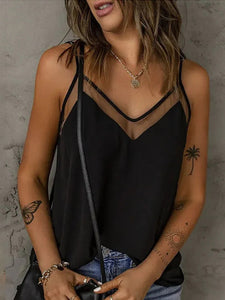 Wild Spaghetti Strap Cami-Full Size V-Neck