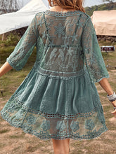 Load image into Gallery viewer, Lacey Plunge Cover-Up Flowy Dress
