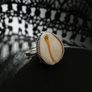 Riptide Shell Silver Ring