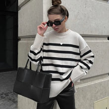 Load image into Gallery viewer, Missy Oversized Striped Pullover