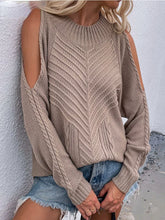 Load image into Gallery viewer, Jessie Cold Shoulder Knitted Sweater