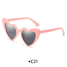 Load image into Gallery viewer, Love Heart Girls Colors Sunglasses Women Fashion Designer Pink Cute Retro Cat Eye Vintage UV400 Party Sun Glasses Red Female