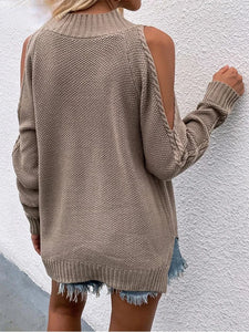 Jessie Cold Shoulder Knitted Sweater