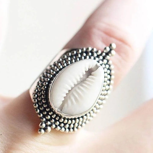 The Seaside Ring. Real Puka Shell