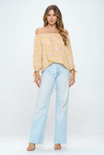 Load image into Gallery viewer, RENEE C Floral Off-Shoulder Long Sleeve Blouse
