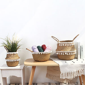 Handmade Bamboo Baskets -Foldable