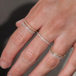 Romancing Stacker Ring Band- in Sterling Silver