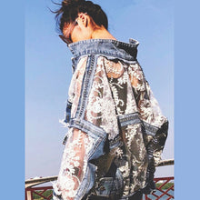 Load image into Gallery viewer, Street Lace Hook Up Denim Bomber