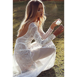 Marry Me White Lace Maxi Dress