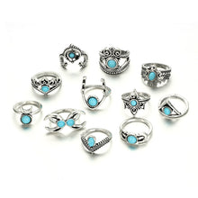 Load image into Gallery viewer, Turquoise Antique Bohemian Ring Sets