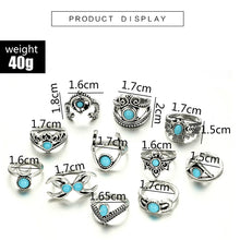 Load image into Gallery viewer, Turquoise Antique Bohemian Ring Sets
