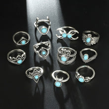 Load image into Gallery viewer, Turquoise Antique Bohemian Ring Sets