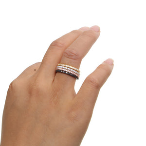 Romancing Stacker Ring Band- in Sterling Silver