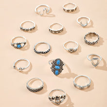 Load image into Gallery viewer, Turquoise Antique Bohemian Ring Sets