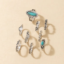 Load image into Gallery viewer, Turquoise Antique Bohemian Ring Sets