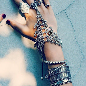 Georgie Silver Boho Vintage Hand Jewelry