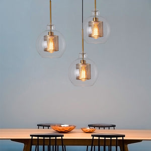 Loft Modern Pendant Light Glass Ball Hanging Light Fixture