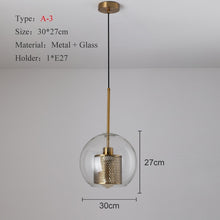 Load image into Gallery viewer, Loft Modern Pendant Light Glass Ball Hanging Light Fixture