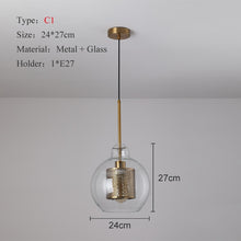 Load image into Gallery viewer, Loft Modern Pendant Light Glass Ball Hanging Light Fixture