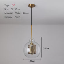 Load image into Gallery viewer, Loft Modern Pendant Light Glass Ball Hanging Light Fixture