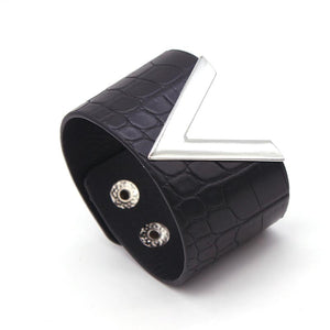 Luxe Leather V Cuff