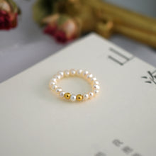 Load image into Gallery viewer, Tides REAL Freshwater Pearl Ring Stacker w 925 Sterling Silver