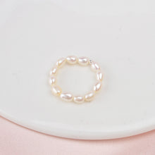 Load image into Gallery viewer, Tides REAL Freshwater Pearl Ring Stacker w 925 Sterling Silver