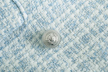 Load image into Gallery viewer, Tweed Vintage Blazer in Sky Blue