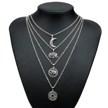 Load image into Gallery viewer, JJ&#39;s Vintage Silver Multi Layer Necklace