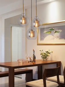 Loft Modern Pendant Light Glass Ball Hanging Light Fixture