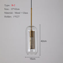 Load image into Gallery viewer, Loft Modern Pendant Light Glass Ball Hanging Light Fixture