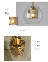 Load image into Gallery viewer, Loft Modern Pendant Light Glass Ball Hanging Light Fixture