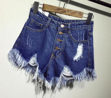 Load image into Gallery viewer, Shorty&#39;s High Waisted Jean Shorts