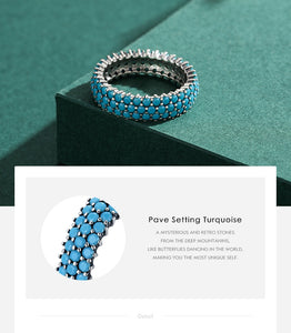 Lolo's Turquoise Ring Genuine 925 Sterling Silver