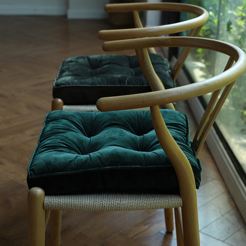 Velvet Square Pouf for Floor or Chair-Dirt-resistant