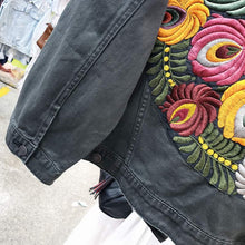 Load image into Gallery viewer, Rosa Vintage Embroidery Denim Coat