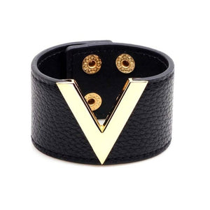 Luxe Leather V Cuff