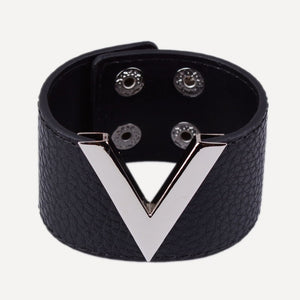 Luxe Leather V Cuff