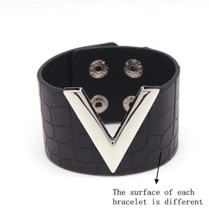 Luxe Leather V Cuff