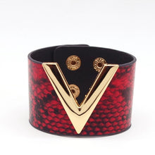 Load image into Gallery viewer, Luxe Leather V Cuff