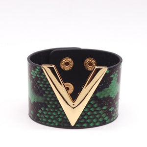 Luxe Leather V Cuff