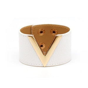 Luxe Leather V Cuff