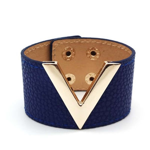 Luxe Leather V Cuff