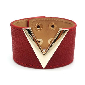 Luxe Leather V Cuff