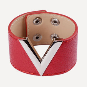 Luxe Leather V Cuff