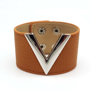 Luxe Leather V Cuff