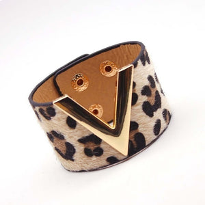 Luxe Leather V Cuff